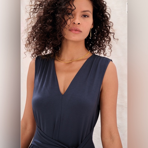 NWT Garnet Hill - Tie-Waist Knit Maxi Dress - Picture 2 of 3